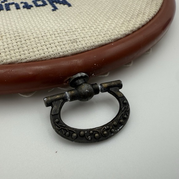 Vtg Completed Framed Cross Stitch Wall Art Nature Butterfly Cottagecore Decor - Picture 7 of 7